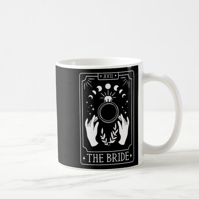 Gotisk brud brudtärna tarot bröllopsfest svestmann kaffemugg (Höger)