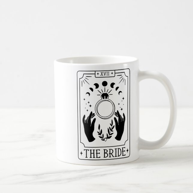 Gotisk brud brudtärna tarot bröllopsparty Bachelo Kaffemugg (Höger)