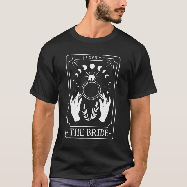 Gotisk brud brudtärna tarot bröllopsparty Bachelor T Shirt (Framsida)
