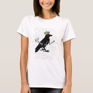 Gotisk Collage för design"drottning av kråka" T-shirt
