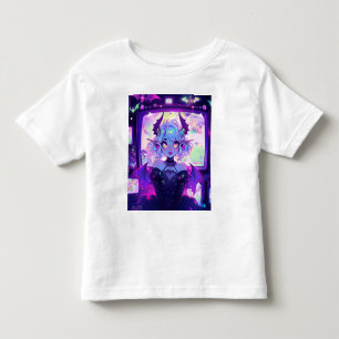 Gotisk Cyberpunk-demon Fantasy Animeflicka T Shirt