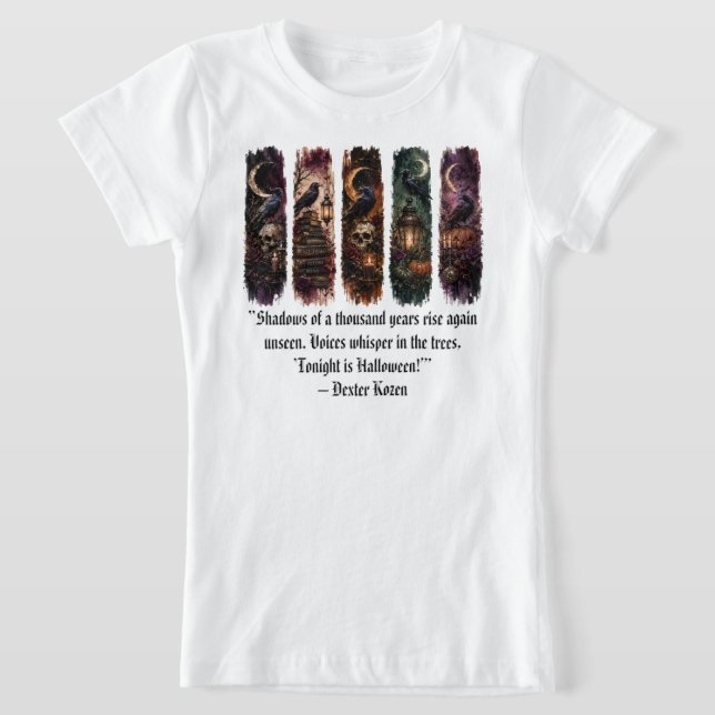 Gotisk dekoration, Kuslig Halloween T Shirt (Laydown)