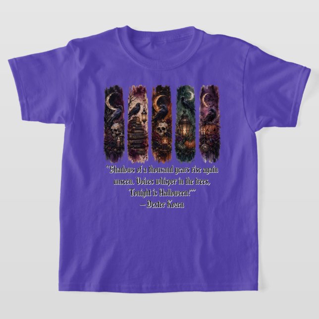 Gotisk dekoration, Kuslig Halloween T Shirt (Laydown)