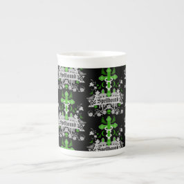 gotisk dekorativ benporslin mugg