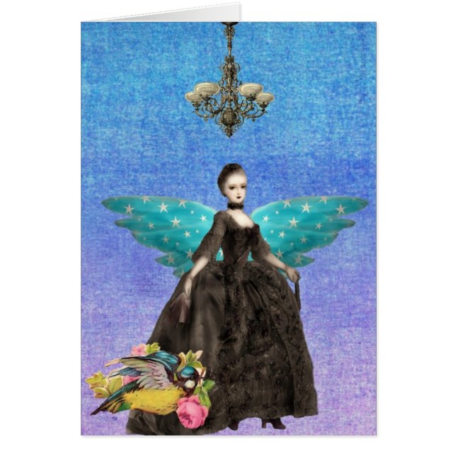 Gotisk Digital för bevingada saker konst Hälsningskort (Framsidan)