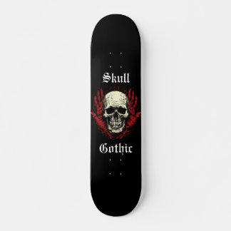 Gotisk dödskalle mini skateboard bräda 18,5 cm