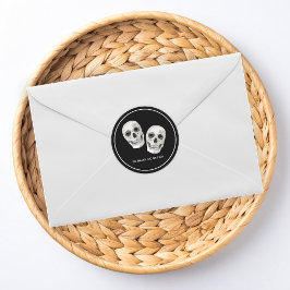 Gotisk Dödskalle Wedding Klistermärke