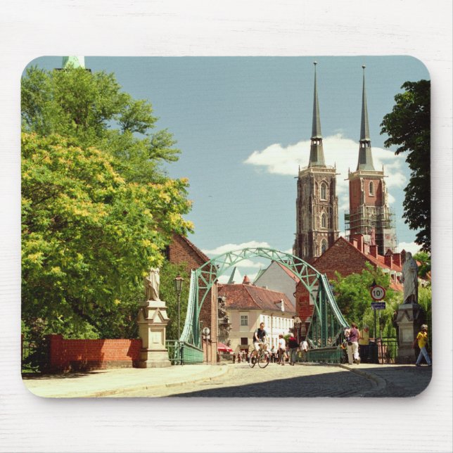 Gotisk domkyrka i Wroclaw Mousepad Musmatta (Framsidan)