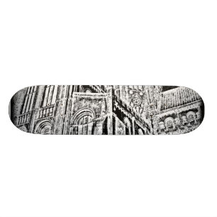 Gotisk domkyrka: Svart Old School Skateboard Bräda 21,6 Cm