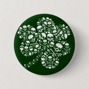 Gotisk döskallarShamrock Knapp