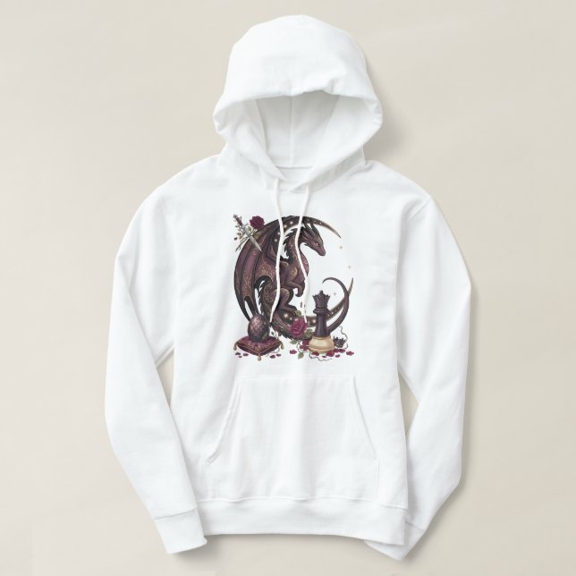 Gotisk Drak Schack Schackmatt  Hoodie (Design framsida)