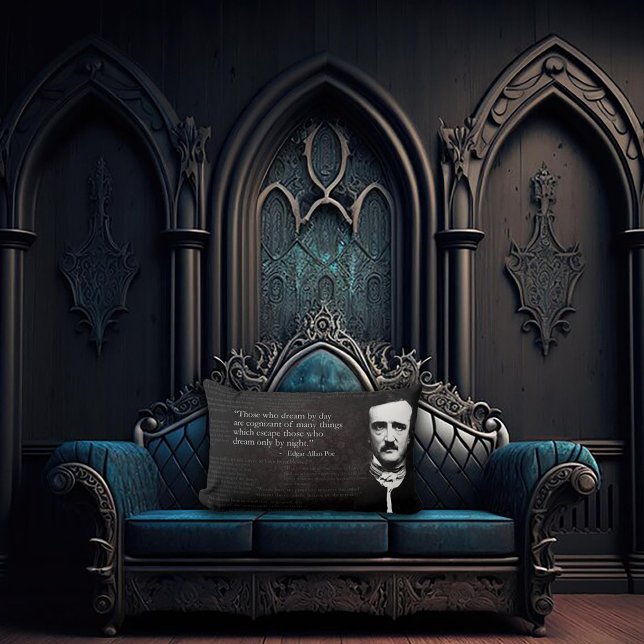 Gotisk Edgar Allan Poe  Lumbarkudde (Skapare uppladdad)
