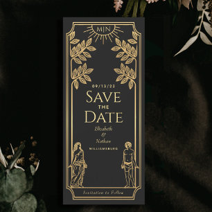 gotisk Elegant Älskare-Tarot Card Spara datum Inbjudningar