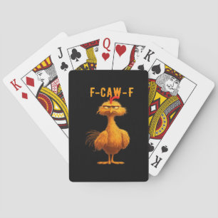Gotisk F-Caw-F Kråka Rolig Humor Casinokort