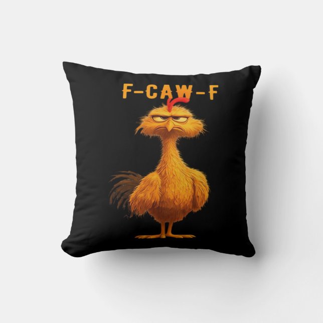 Gotisk F-Caw-F Kråka Rolig Humor Kudde (Framsida)