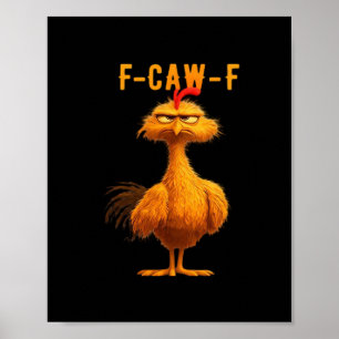 Gotisk F-Caw-F Kråka Rolig Humor Poster
