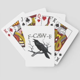 Gotisk F-Caw-F Rolig Kråka Humor Essential Vintage Casinokort