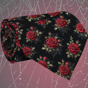Gotisk falsk silke Rosor & Spindelnät Herr Slips