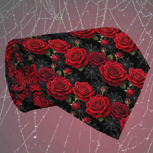Gotisk falsk silke Rosor & Spindelnät Herr Slips