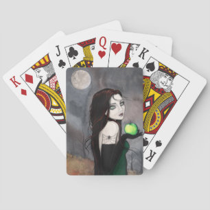Gotisk Fantasykonst Kvinna med Äpple Casinokort