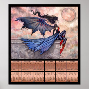 Gotisk Fe-vampyr 2012 Kalender Affisch