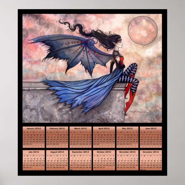 Gotisk Fe-vampyr 2012 Kalender Affisch (Framsidan)