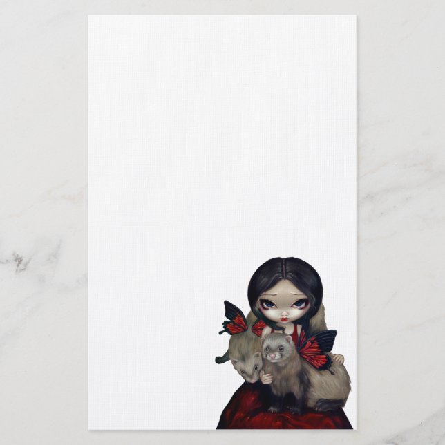 Gotisk felik brevpapper för röda fjärilsvesslor (Framsida)