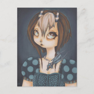 Gotisk felik drake i blåttvykort vykort