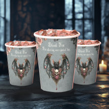 Gotisk fladdermus bröllop Pappersmugg