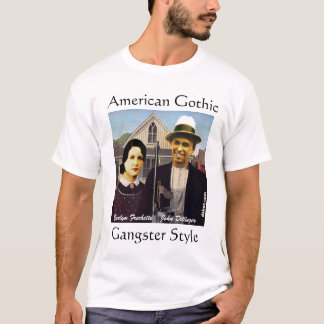Gotisk gangsterstil för amerikan t shirt