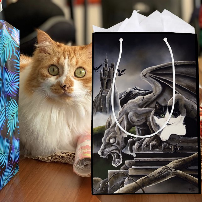 Gotisk Gargoyl Katt Mörk Fantasy Borg (Skapare uppladdad)