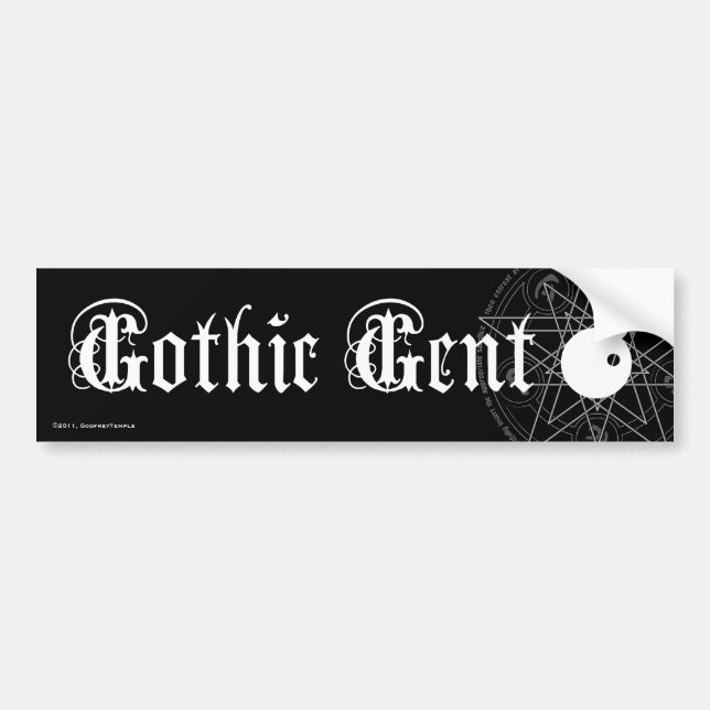 Gotisk Gent Bildekal (Framsidan)
