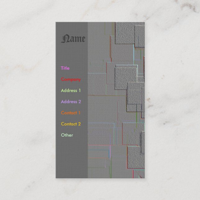 Gotisk" geometrisk konst "för Cyber Visitkort (Framsida)