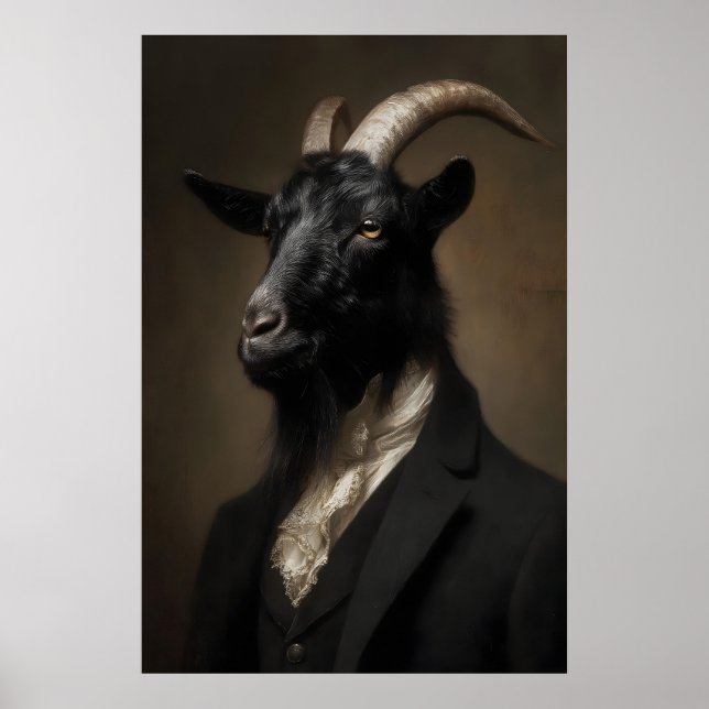 Gotisk getkonsttryck viktoriansk mörk akademi poster (Framsidan)