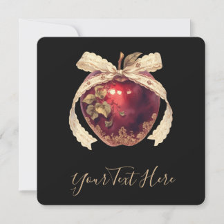 Gotisk giftigt äpple mörk romantik Halloween Inbjudningar
