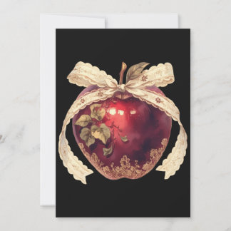 Gotisk giftigt äpple mörk romantik Halloween Inbjudningar