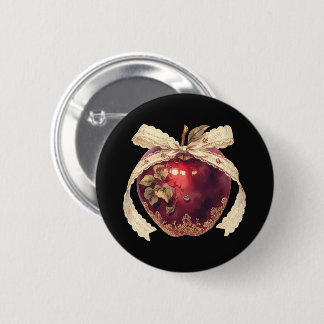 Gotisk giftigt äpple mörk romantik Halloween Knapp