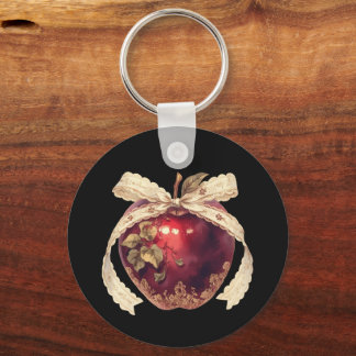 Gotisk giftigt äpple mörk romantik Halloween Nyckelring