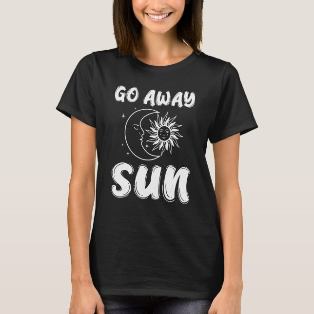 Gotisk Goth Punk Gothcore Emo Ockult Måne Grafisk T Shirt (Framsida)