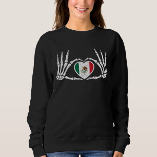 Gotisk Goth Skelett Mexiko Mexikansk Halloween Kos T Shirt