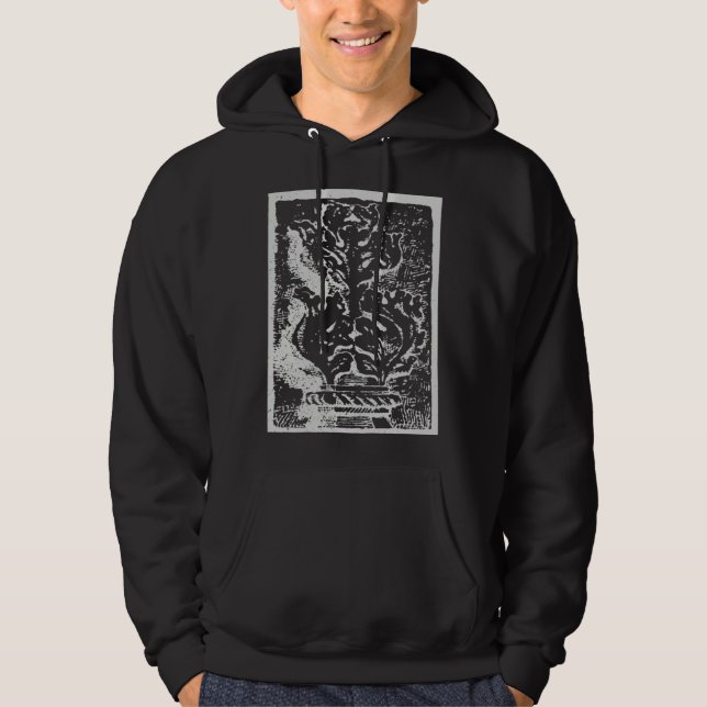 Gotisk Grunge Emo Punk-illustration Design Hoodie (Framsida)