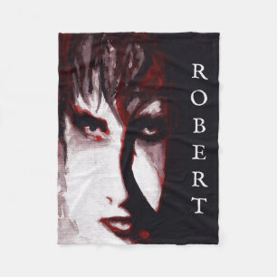 Gotisk Gud Post Punk Goth Musik Man Porträtt Konst Fleecefilt
