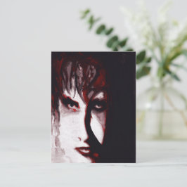 Gotisk Gud Post Punk Goth Musik Man Porträtt Konst Vykort