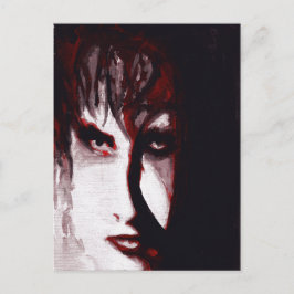 Gotisk Gud Post Punk Goth Musik Man Porträtt Konst Vykort