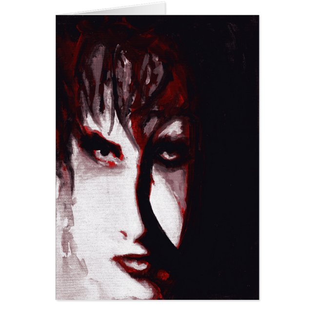 Gotisk Gud Post Punk Goth Musiker Konstkort Hälsningskort (Framsidan)