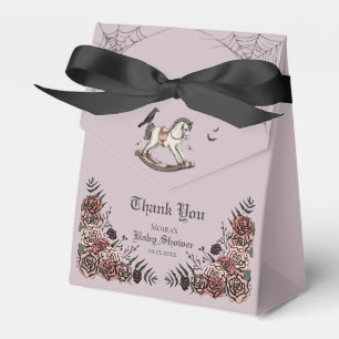 Gotisk Gunghäst Lila Halloween Baby Shower Presentaskar