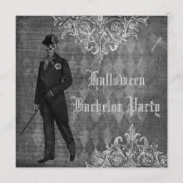 Gotisk Halloween Brudgum Shabby Chic Sällskapsfest Inbjudningar