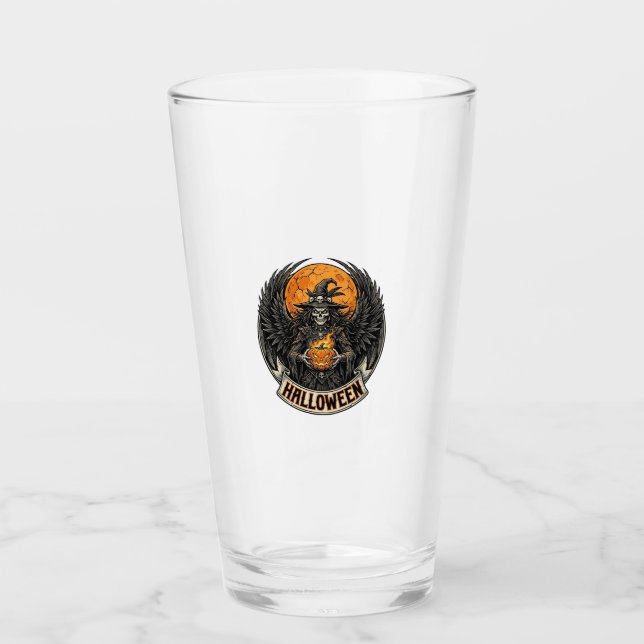 Gotisk Halloween Häxa Vintage Glaskopp (Framsida)