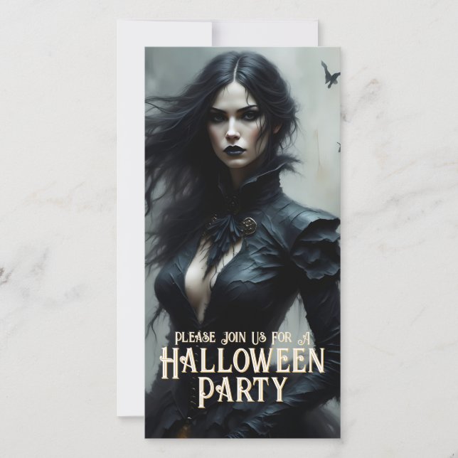 Gotisk Halloween-mysterieinbjudan (Framsida)