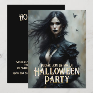 Gotisk Halloween-natt av mystik inbjudan